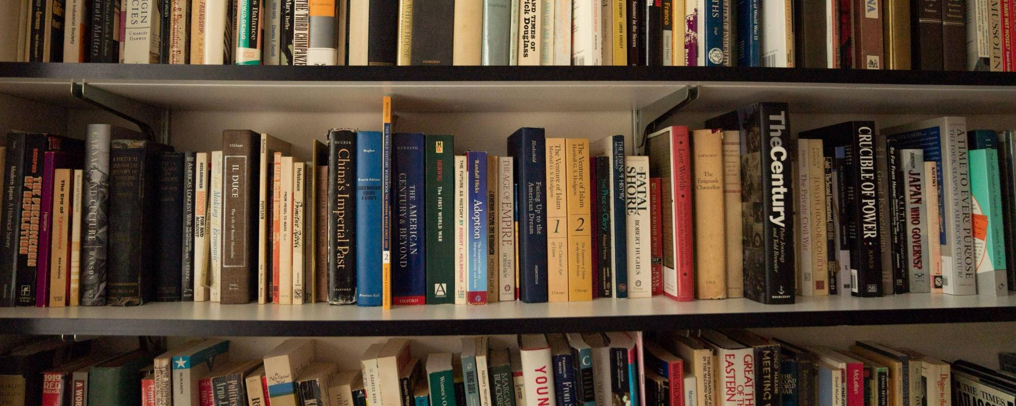 Books on Multiple Shelves